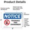 Signmission Fragrance Free Environment Sign With Symbol, 5 in W x Rectangle, Vinyl Decal OS-2PACK-NS-D-35-L-12908 - alternate 5